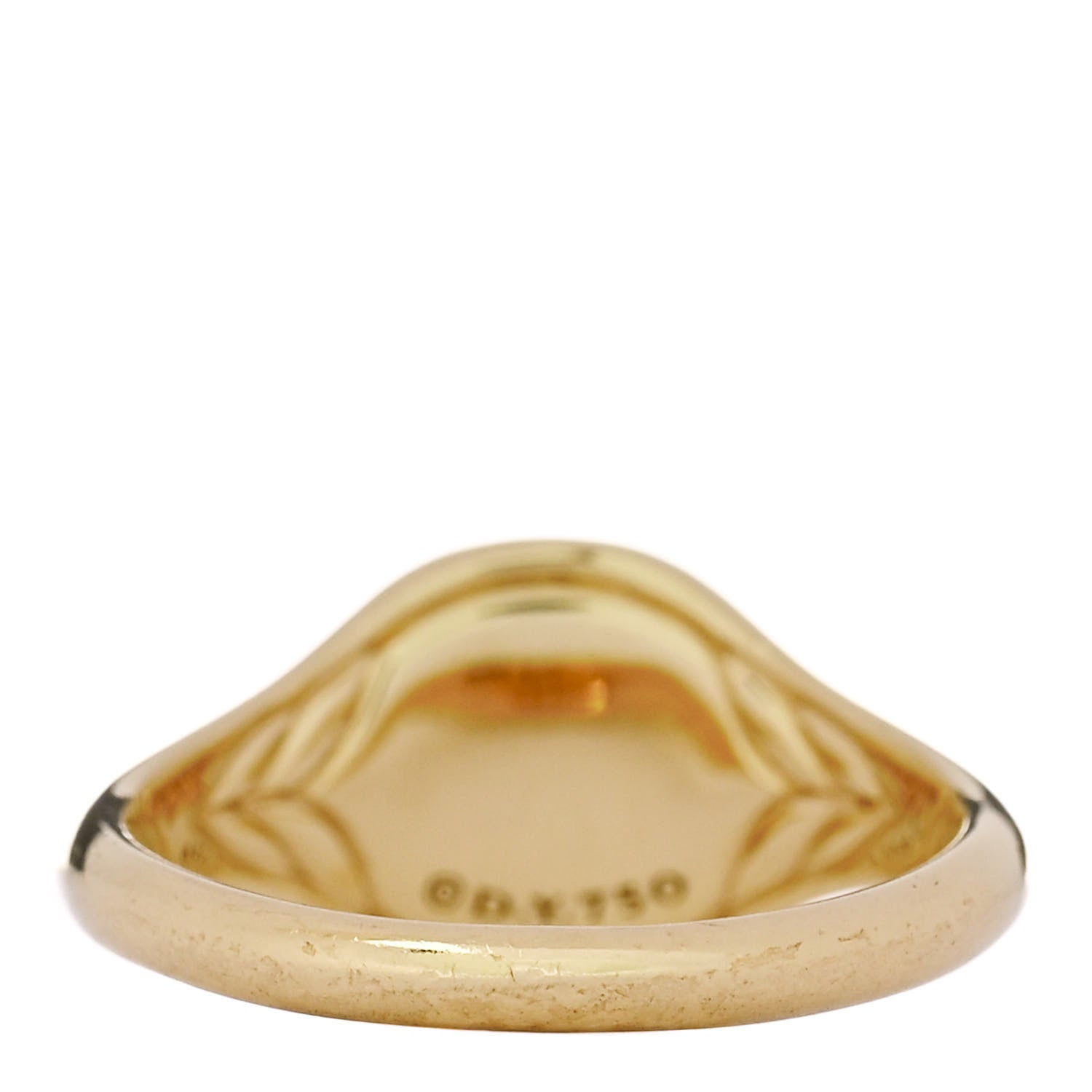 David Yurman 18K Yellow Gold Diamond Initial K Pinky Ring 49 5 4 of 6