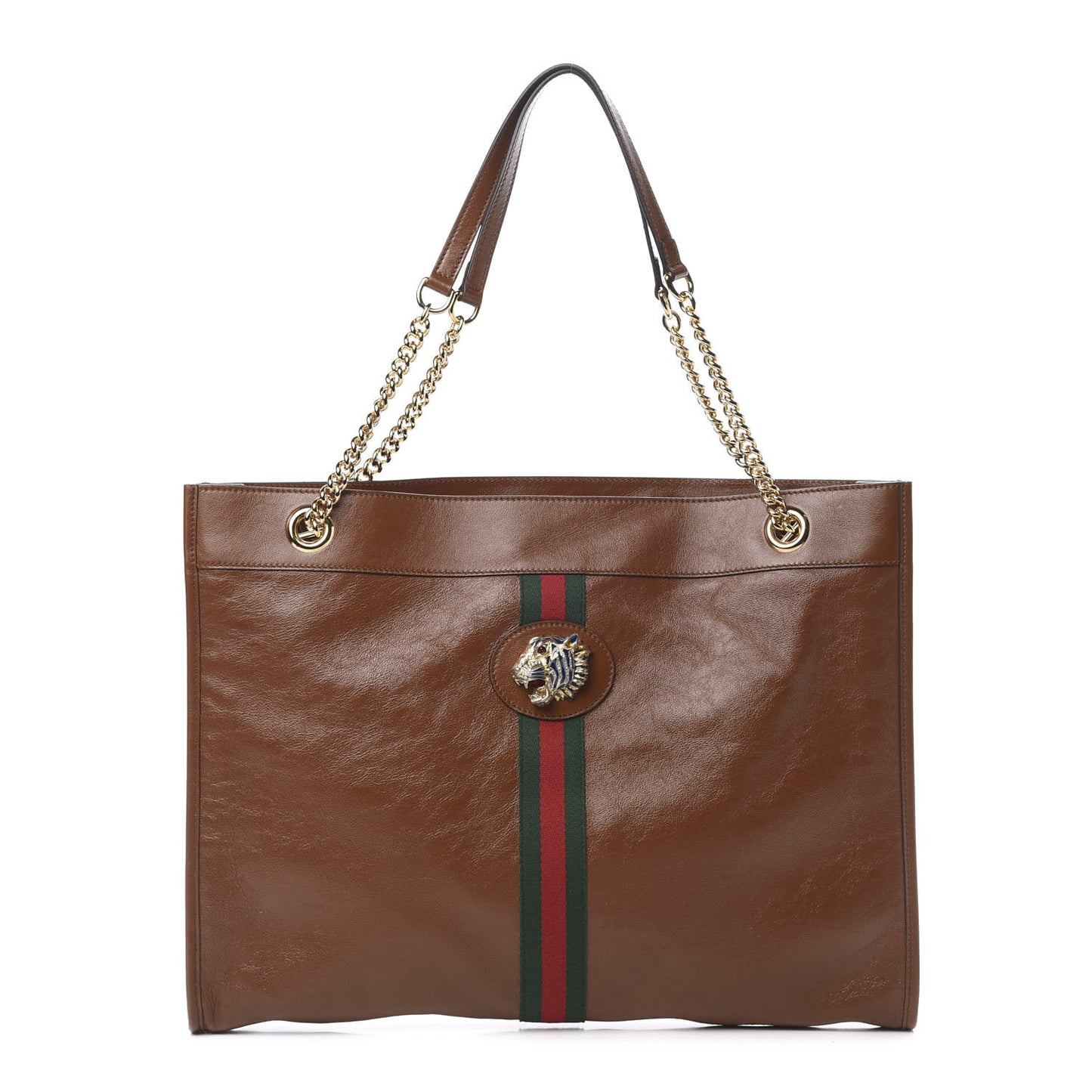 Calfskin Large Rajah Chain Tote Cuir