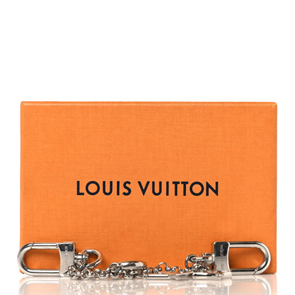 Louis Vuitton Enamel Fleur De Monogram Bag Charm Chain Silver 5 of 5