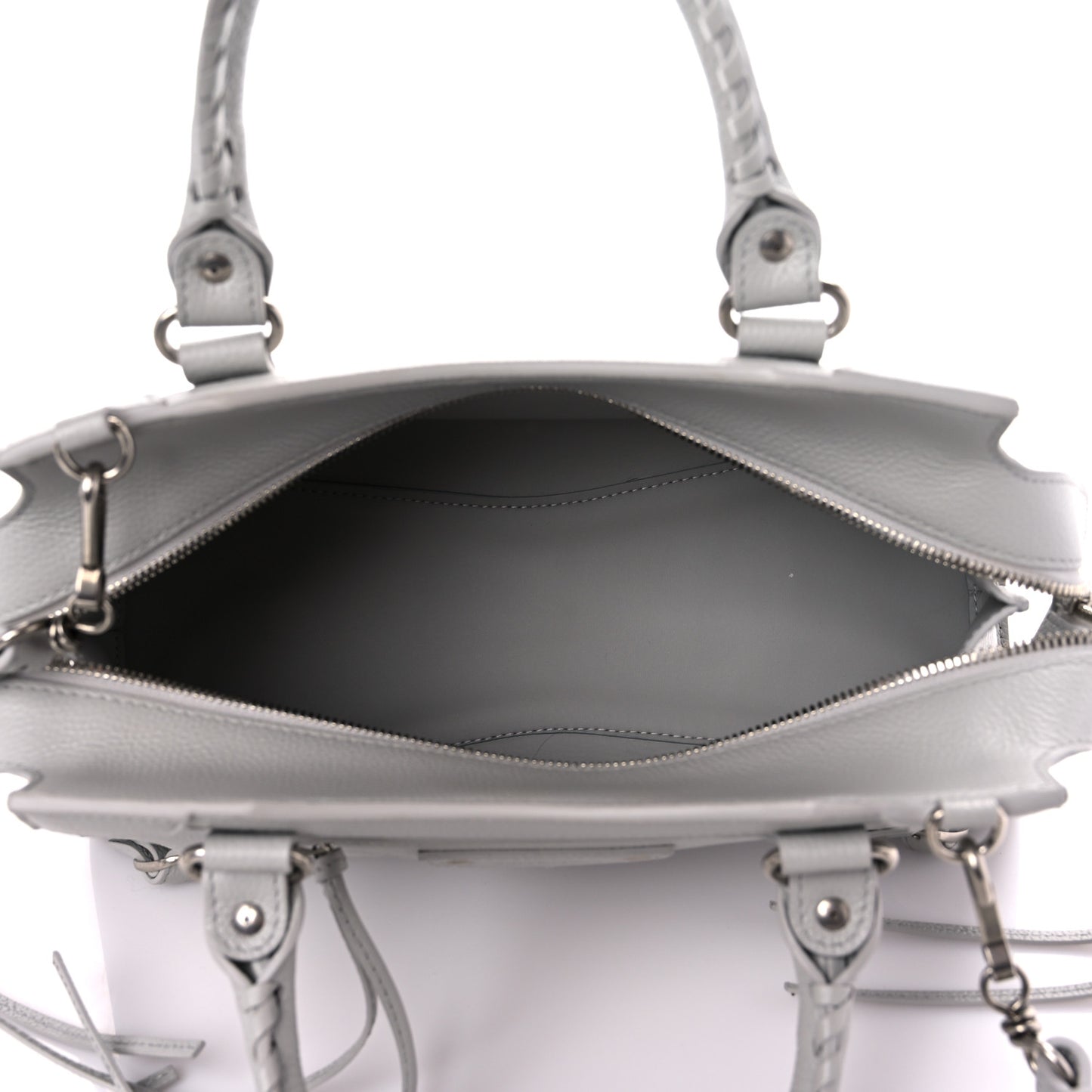 Grained Calfskin Neo Classic Silver Hardware S City Dove Grey