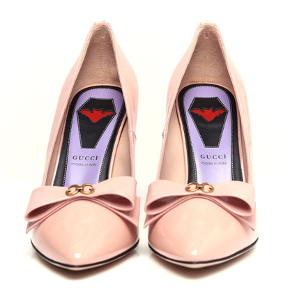 Gucci Patent GG Bow Sadie Spike High Heel Pumps 38.5 Perfect Pink 3 of 11