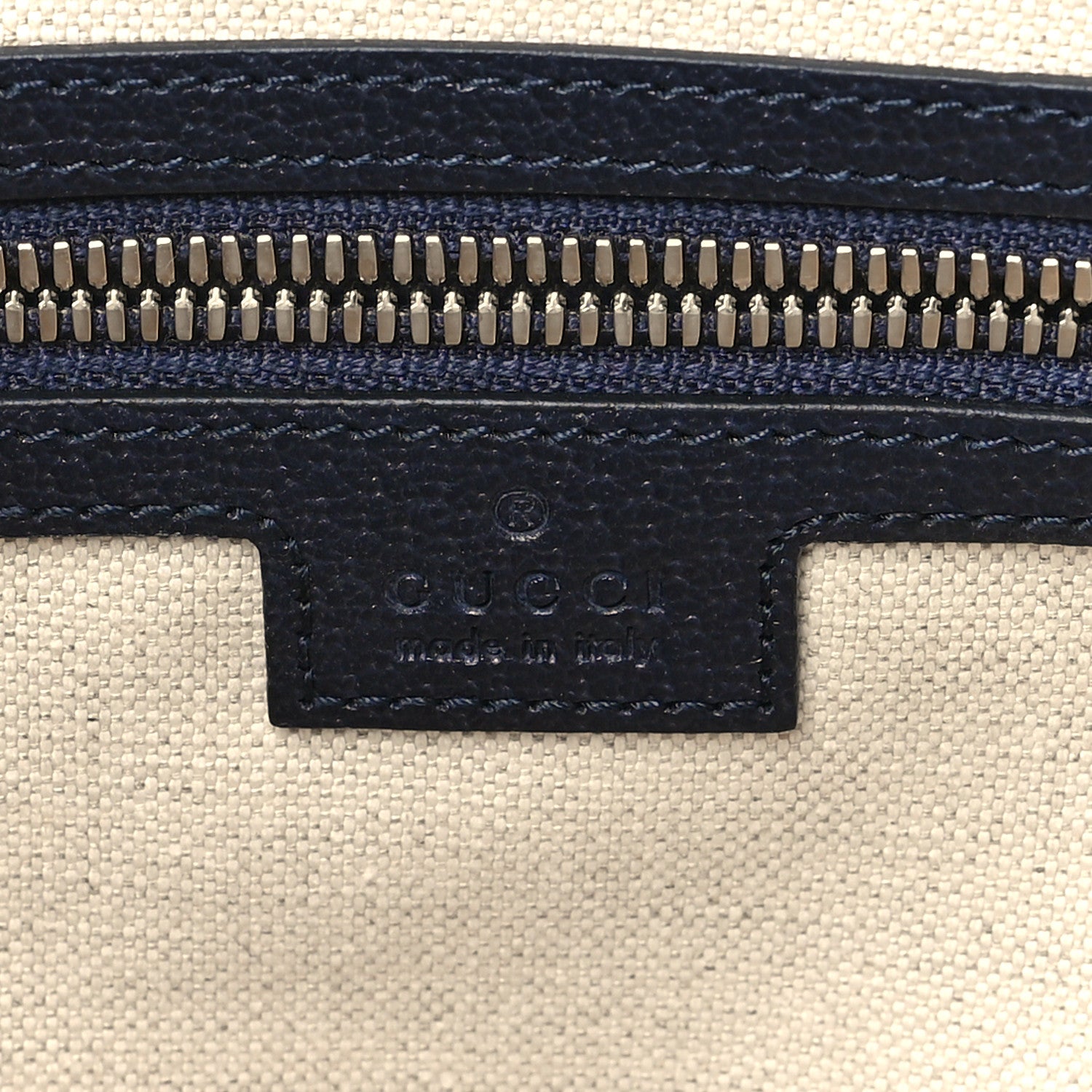 Gucci GG Supreme Monogram Textured Dollar Calfskin Web Small Ophidia Half Moon Hobo Beige Blue 6 of 10