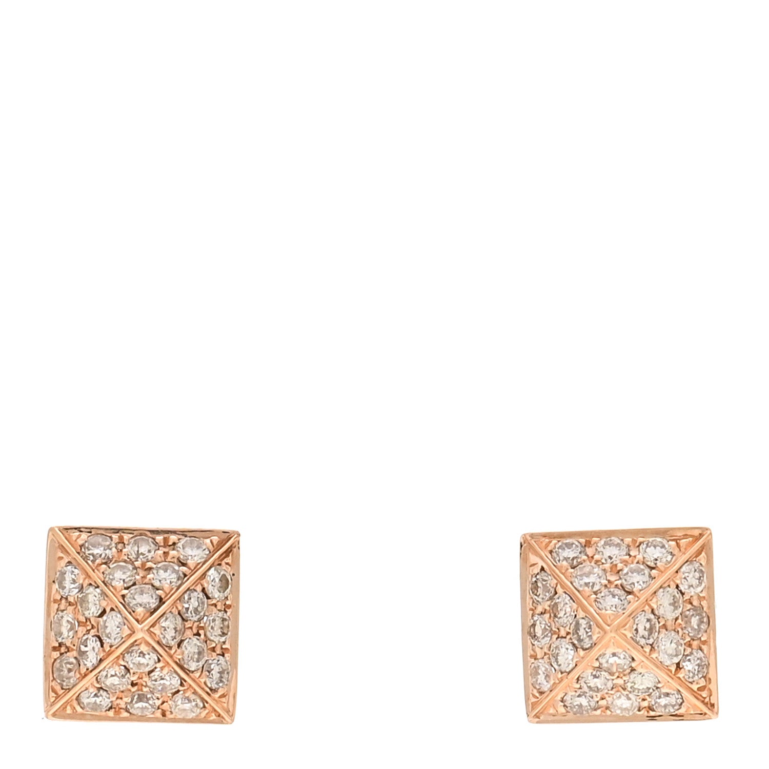 Anita Ko 18K Rose Gold Diamond Spike Earrings 1 of 4