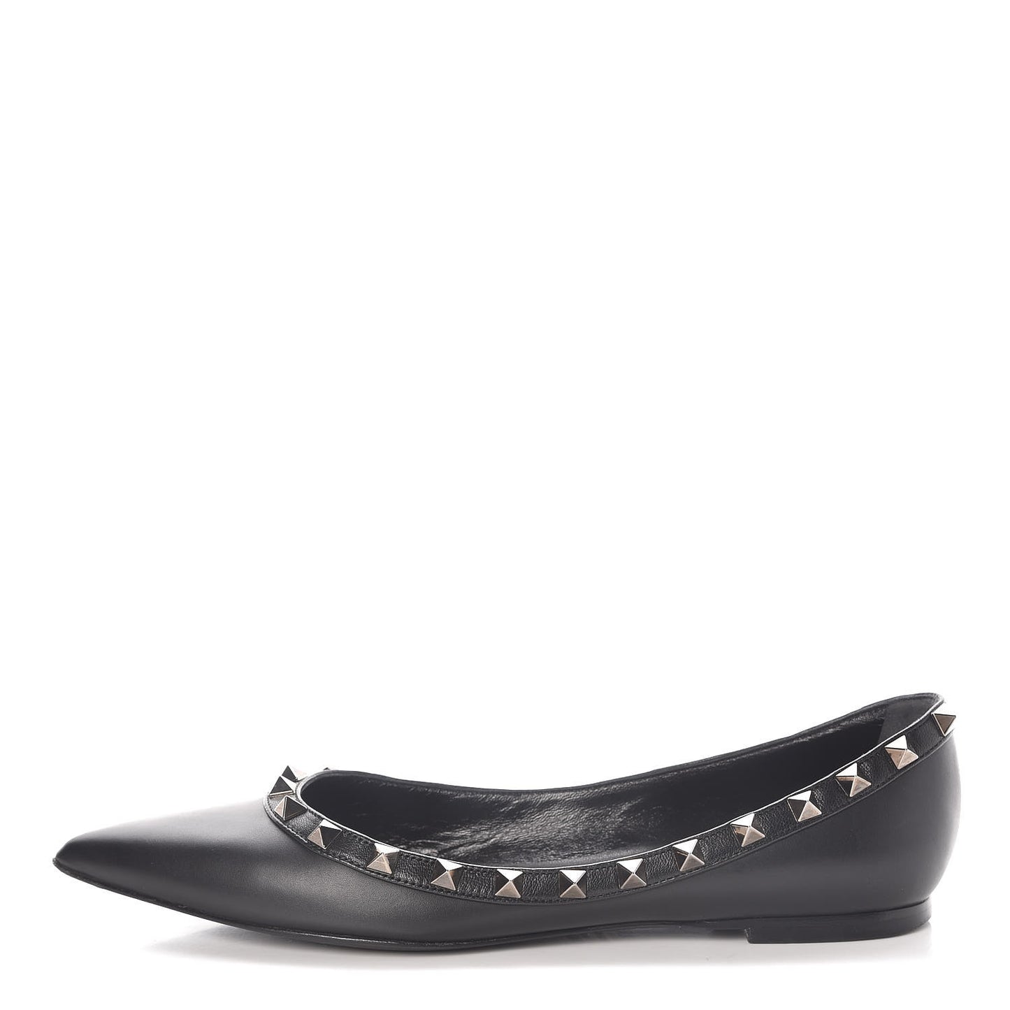 Nappa Rockstud Ballerina Flats 37 Black