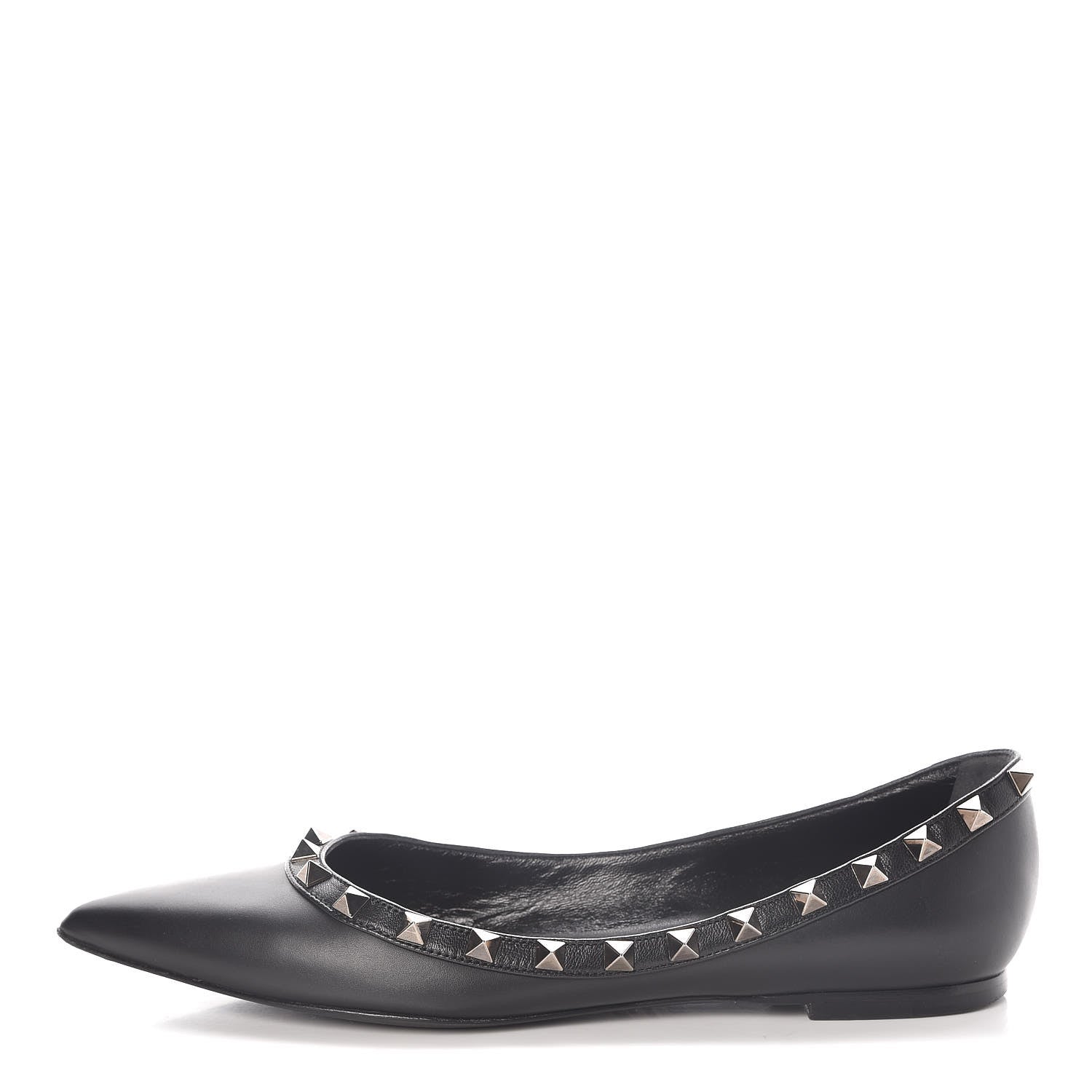 Valentino Garavani Nappa Rockstud Ballerina Flats 37 Black 1 of 9