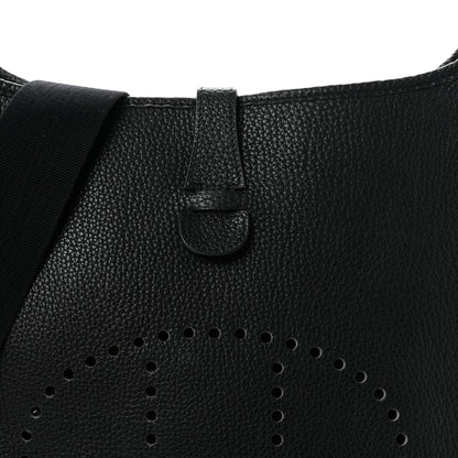 Hermes Taurillon Clemence Evelyne PM Black 8 of 10