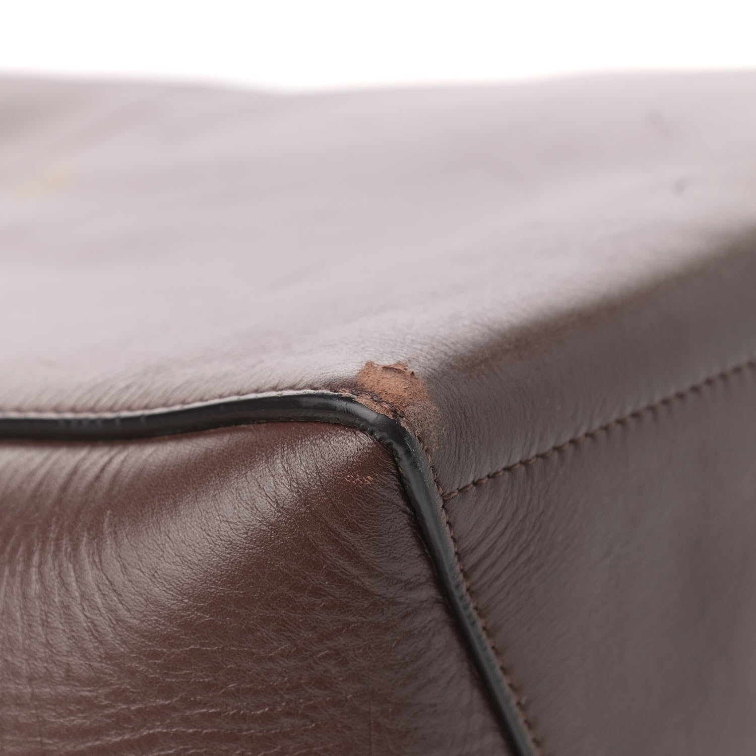 Celine Natural Calfskin Sangle Bucket Bag Dark Brown 9 of 24