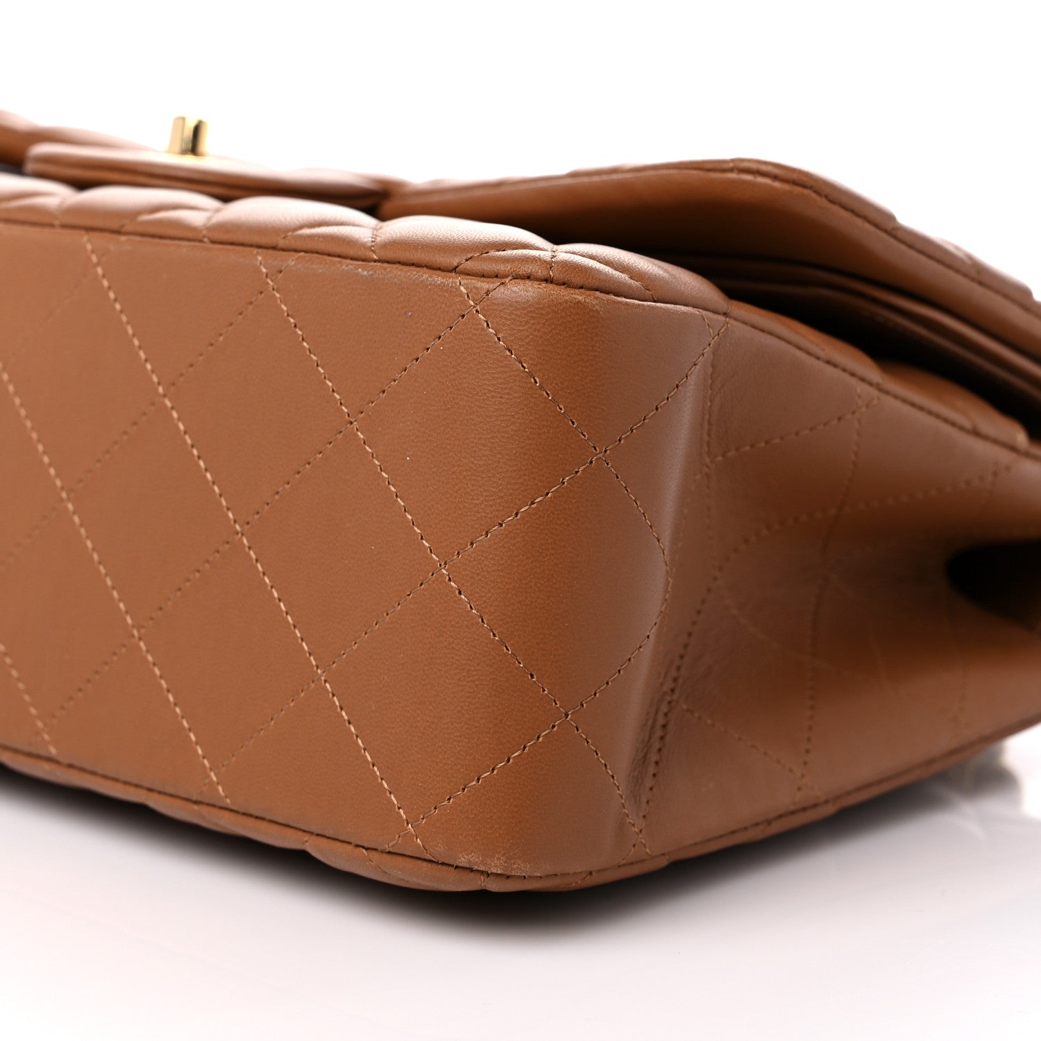 Chanel Lambskin Quilted Jumbo Double Flap Brown 9 of 9