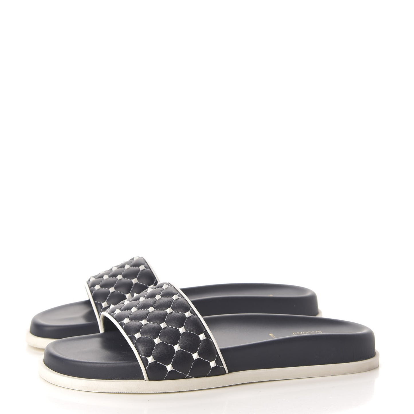 Nappa Free Rockstud Spike Pool Slide Sandals 38 Marine