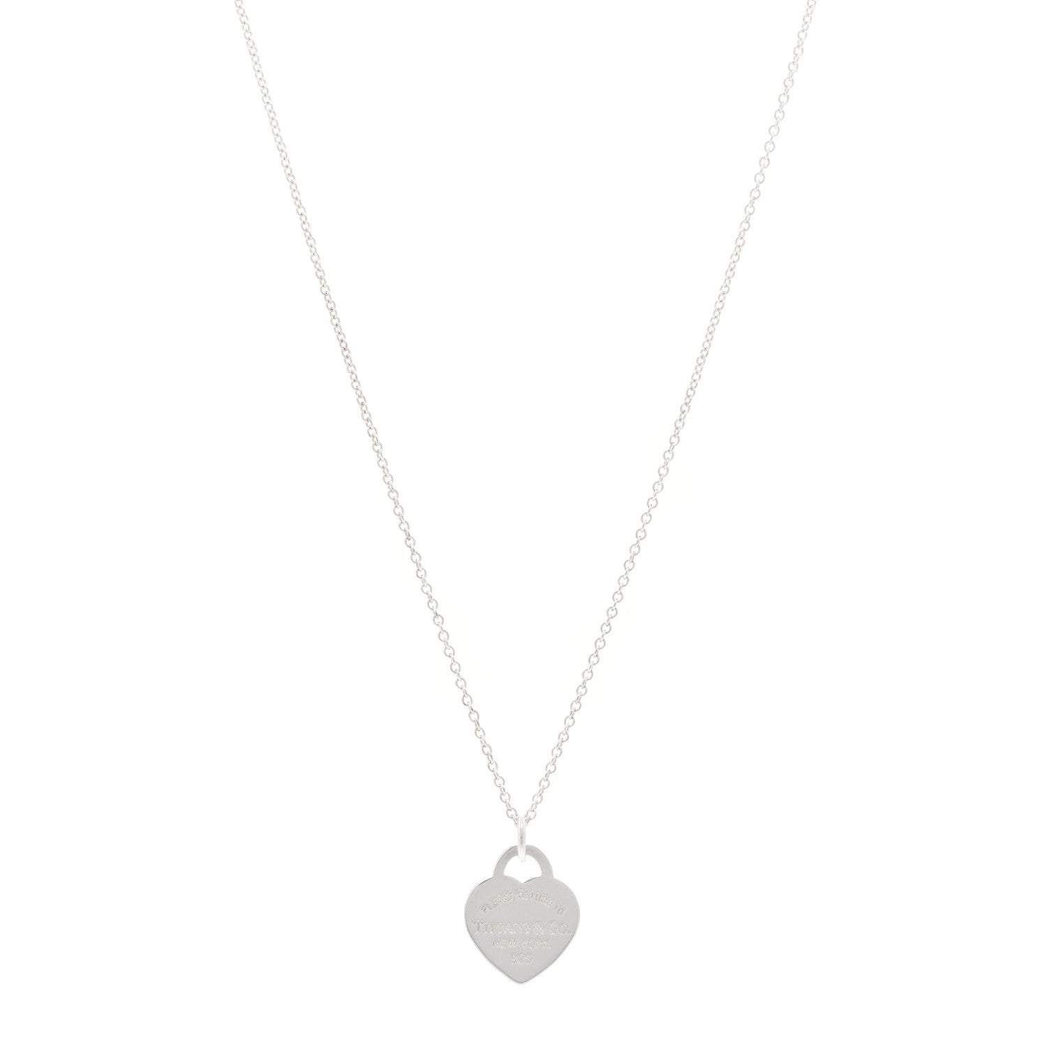 Tiffany Sterling Silver Small Return To Tiffany Heart Pendant Necklace 1 of 6