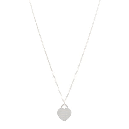 Tiffany Sterling Silver Small Return To Tiffany Heart Pendant Necklace 1 of 6
