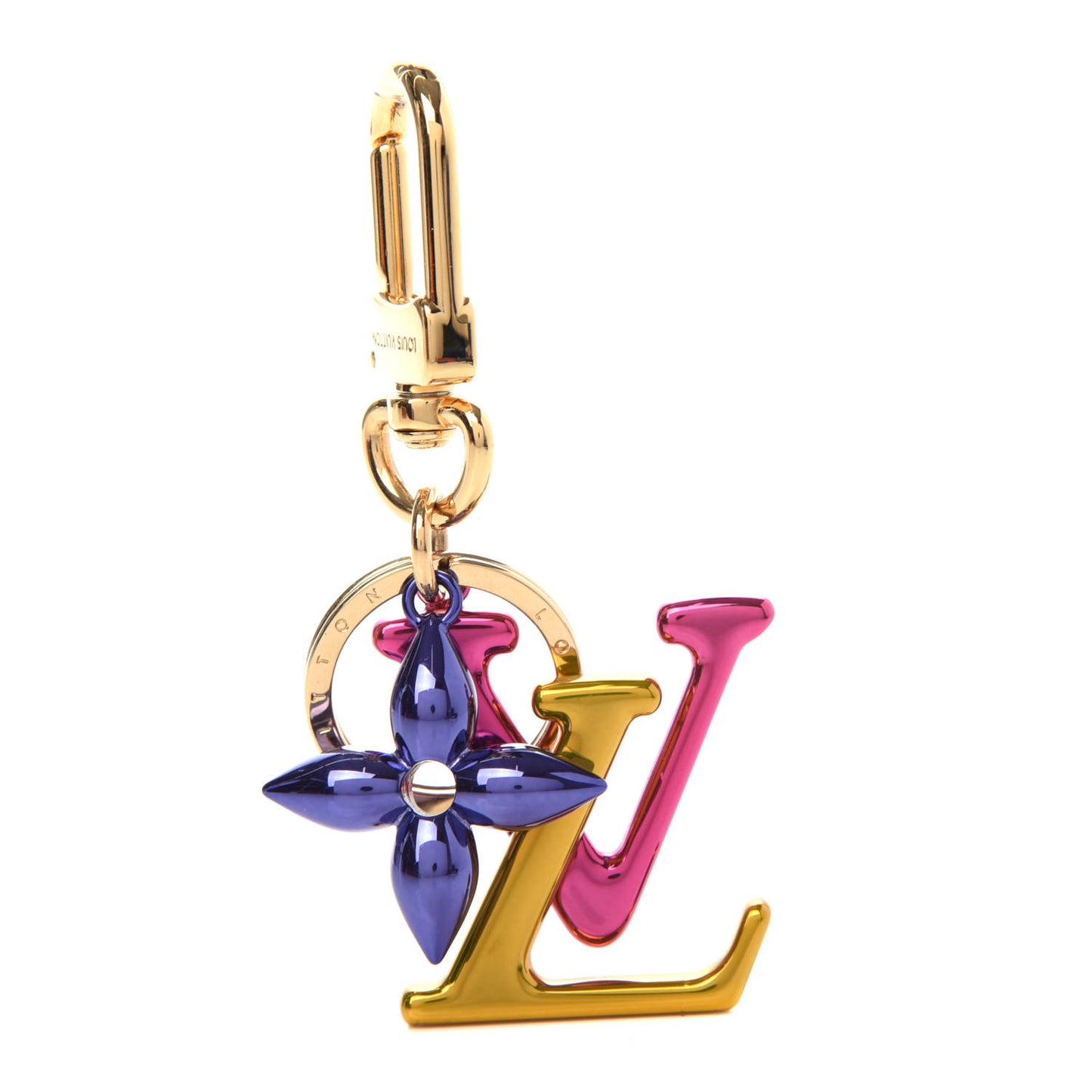 LV New Wave Bag Charm Key Holder Multicolor