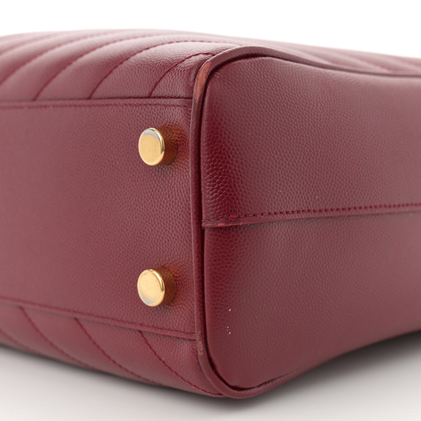 Grain De Poudre Matelasse Chevron Monogram Shopping Bag Oxblood