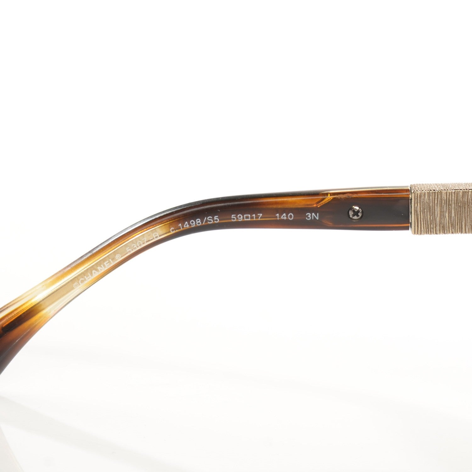 Chanel Crystal Baguette Polarized Cat Eye Sunglasses 5307-B Brown 3 of 5