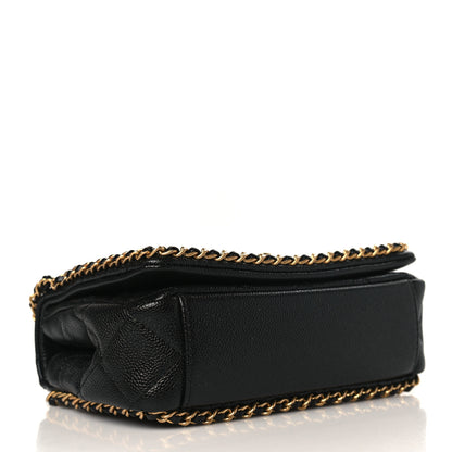 Chanel Caviar Quilted Mini Never Ending Chain Flap Black 4 of 9