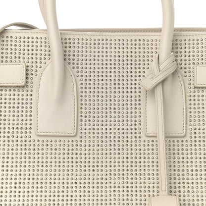 Saint Laurent Calfskin Studded Small Sac De Jour White 8 of 20