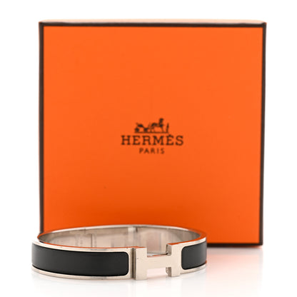 Hermes Matte Enamel Narrow Clic Clac HH Bracelet GM Black 6 of 6
