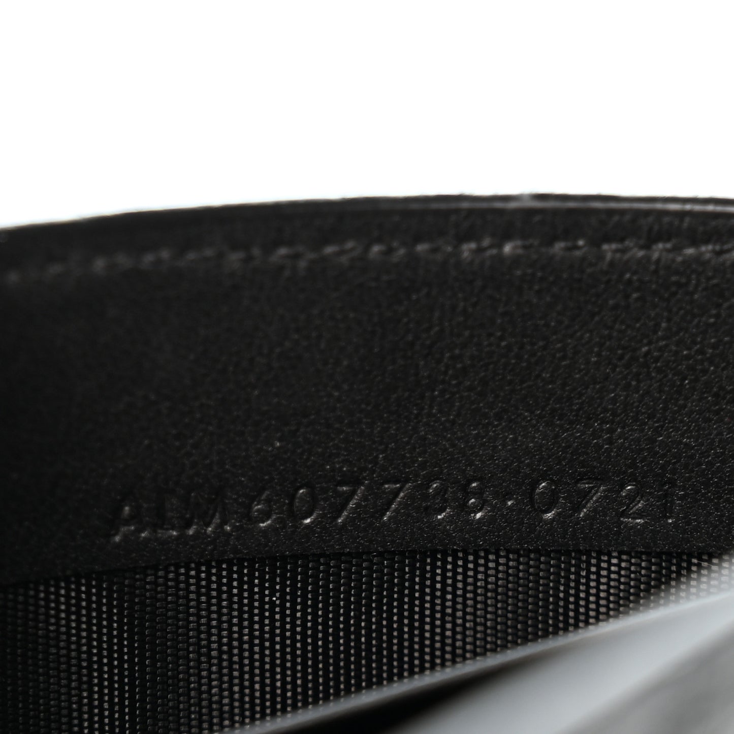 Calfskin Crocodile Embossed Tiny Monogram Bill Clip Wallet Black