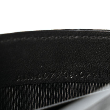 Saint Laurent Calfskin Crocodile Embossed Tiny Monogram Bill Clip Wallet Black 7 of 7