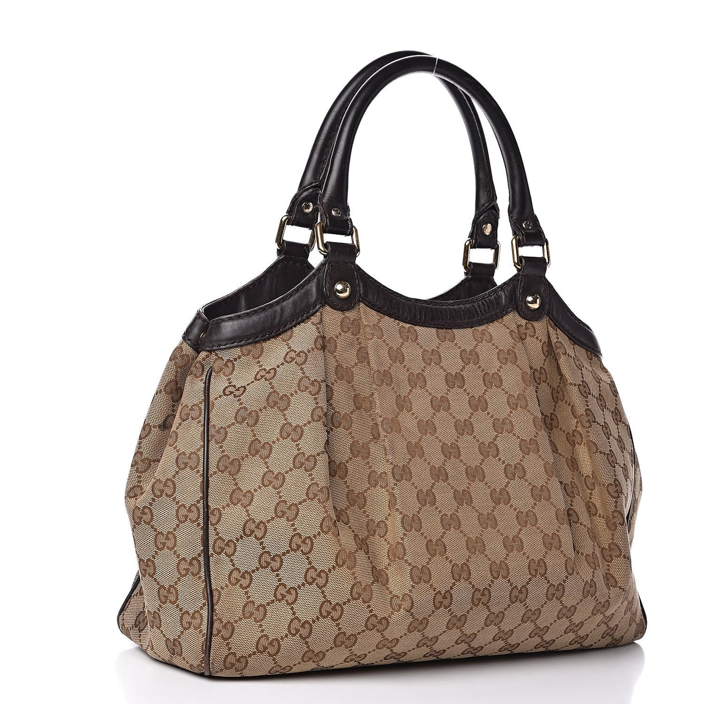 Monogram Medium Sukey Tote Beige Ebony Black