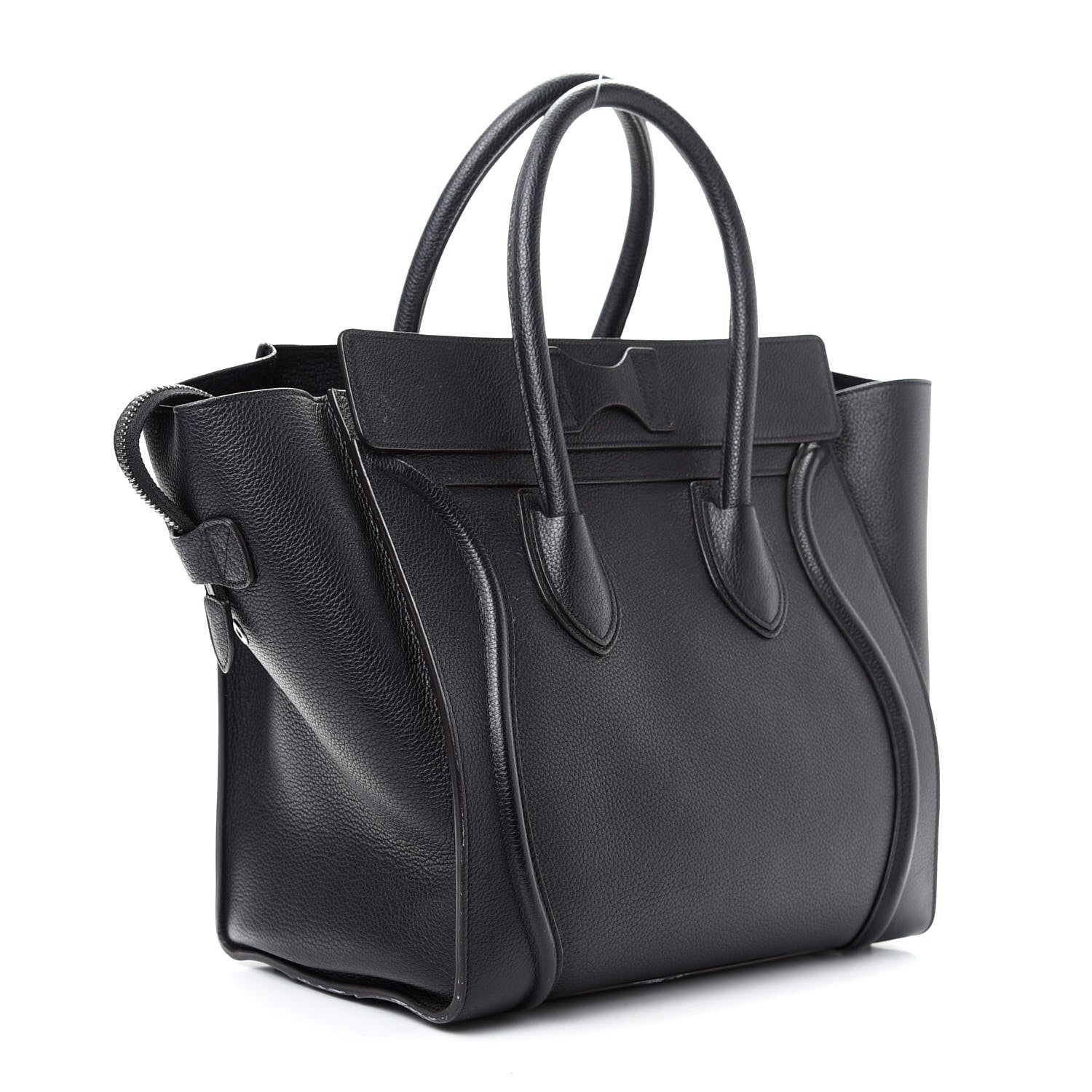 Celine Drummed Calfskin Mini Luggage Black 3 of 11
