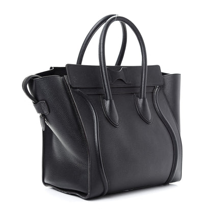 Celine Drummed Calfskin Mini Luggage Black 3 of 11