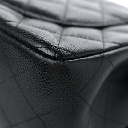 Chanel Caviar Quilted Jumbo Double Flap Black 11 of 15