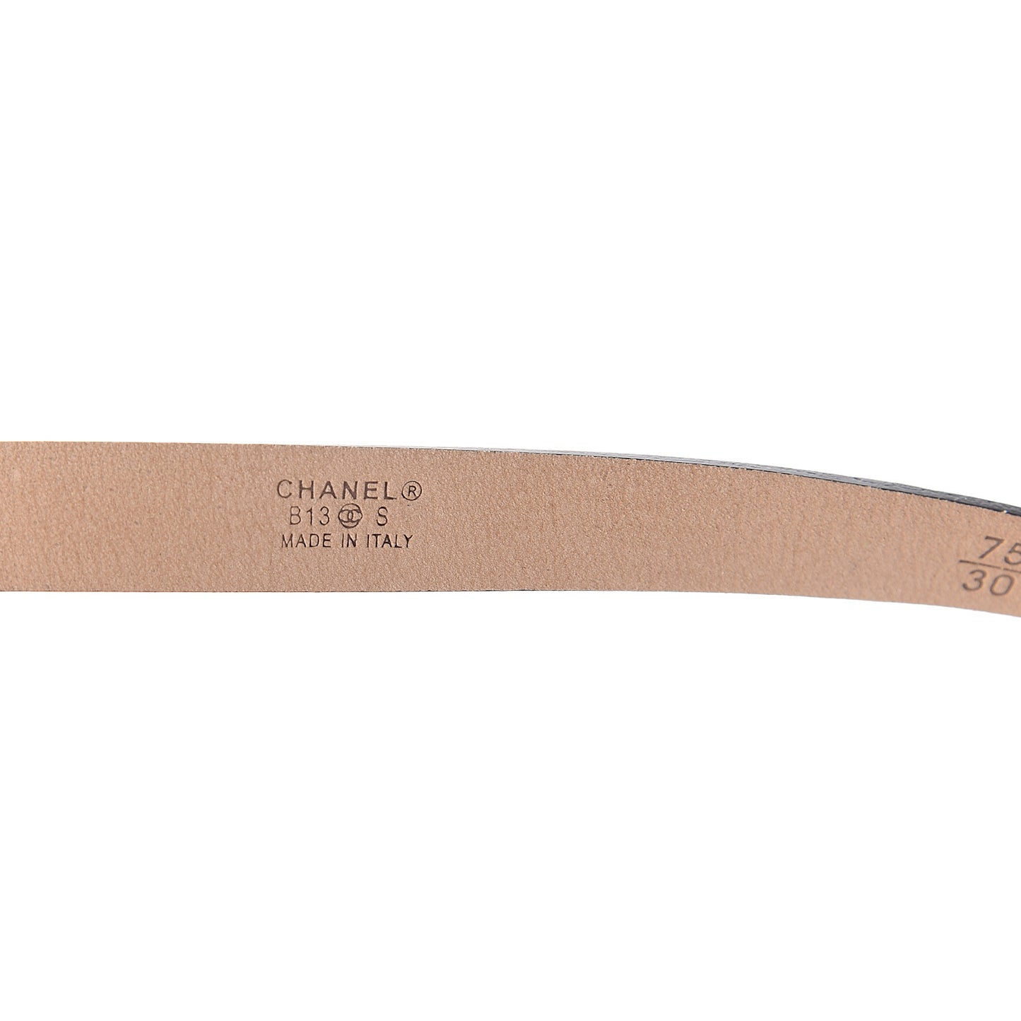 Calfskin Pearl CC Belt 75 30 Black