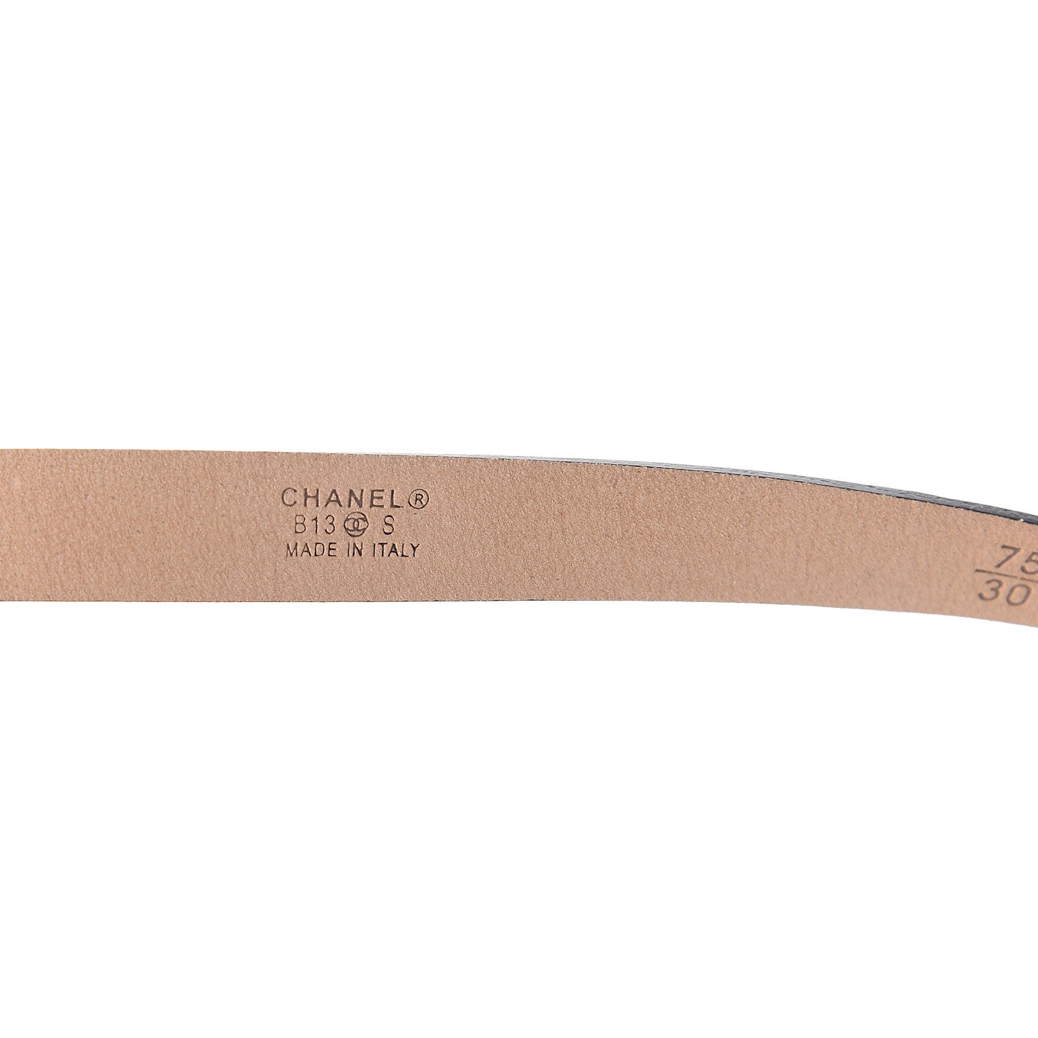 Chanel Calfskin Pearl CC Belt 75 30 Black 3 of 5