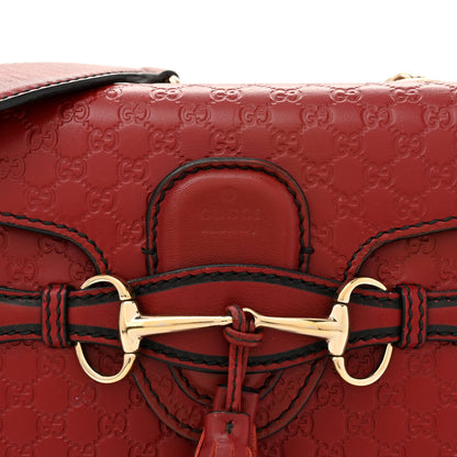 Gucci Soft Microguccissima Mini Emily Chain Shoulder Bag Rosso 8 of 11