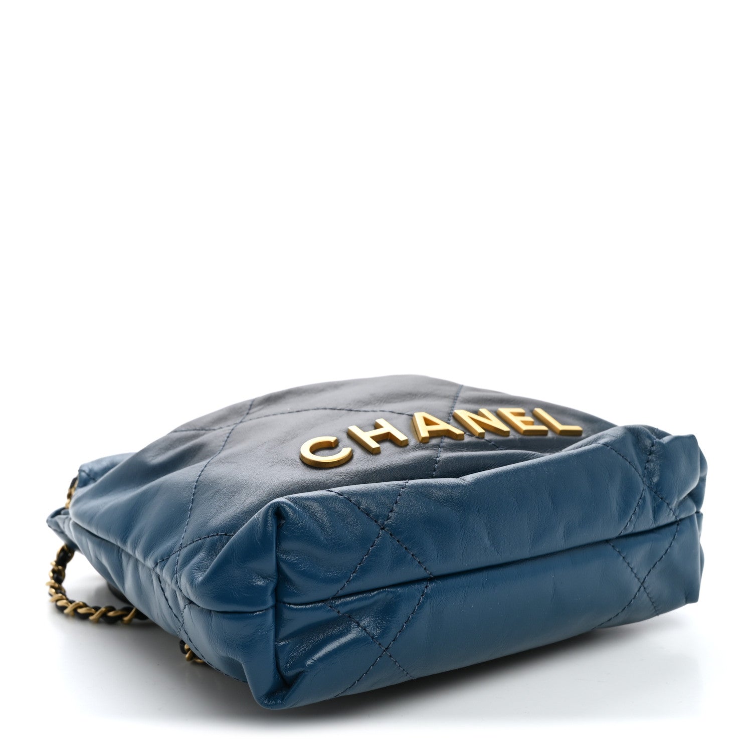 Chanel Shaded Calfskin Quilted Mini Chanel 22 Blue Dark Blue 4 of 10