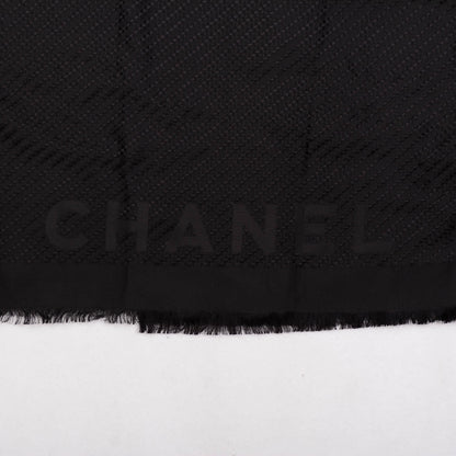 Chanel Silk CC Scarf Black 4 of 5