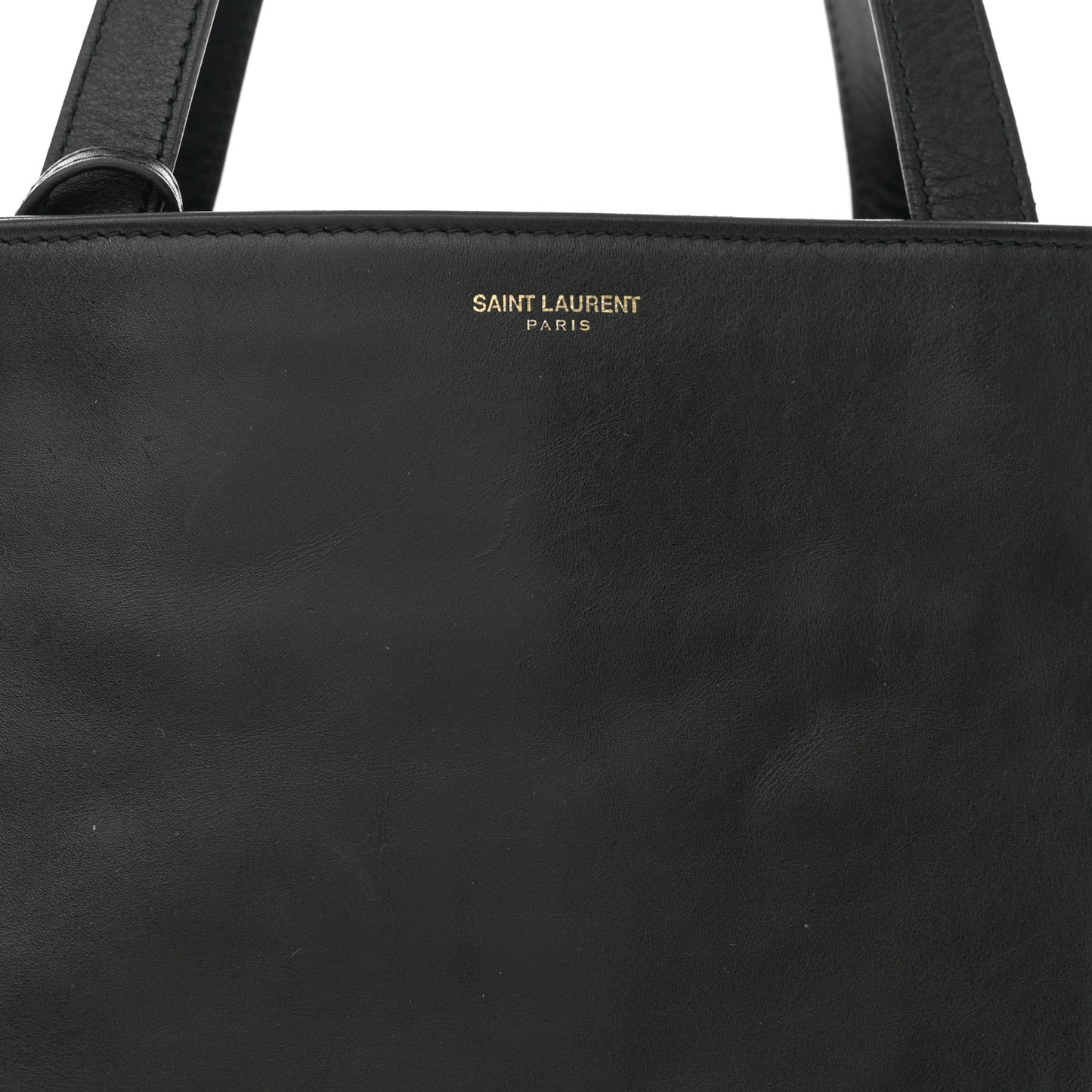 Calfskin Suede North South Reversible Shopping Tote Black