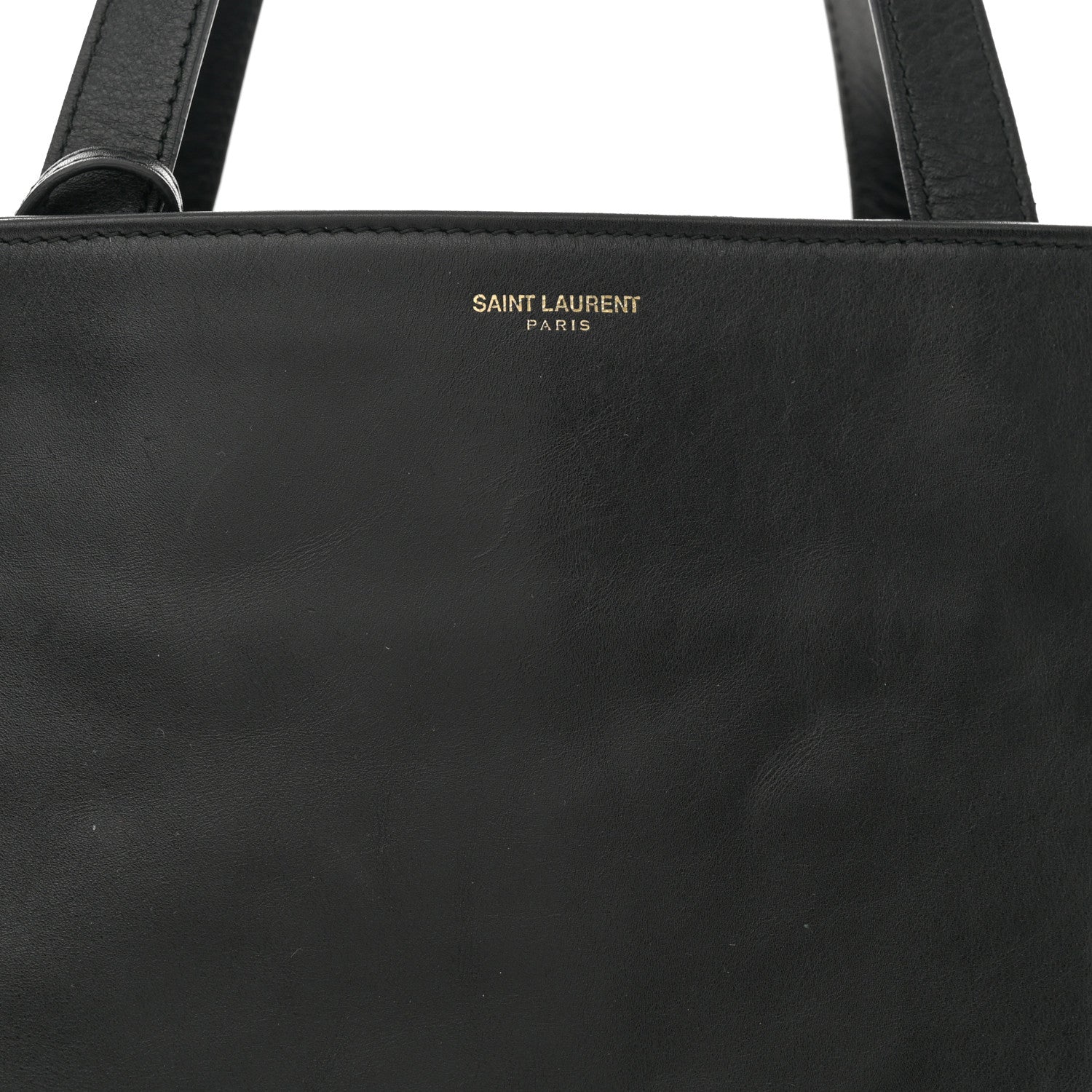 Saint Laurent Calfskin Suede North South Reversible Shopping Tote Black 10 of 16