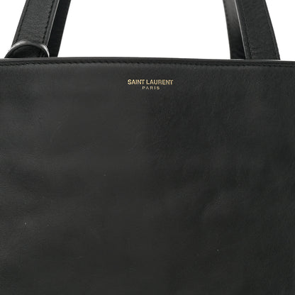 Saint Laurent Calfskin Suede North South Reversible Shopping Tote Black 10 of 16