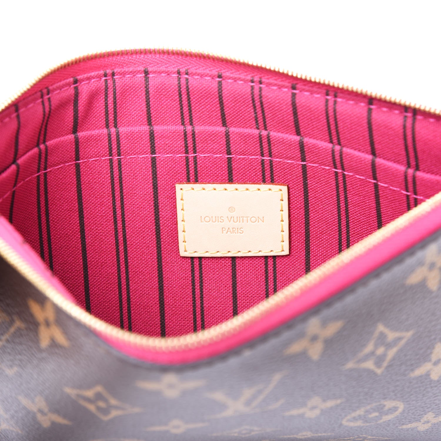 Louis Vuitton Monogram Neverfull MM GM Pochette Pivoine 7 of 9