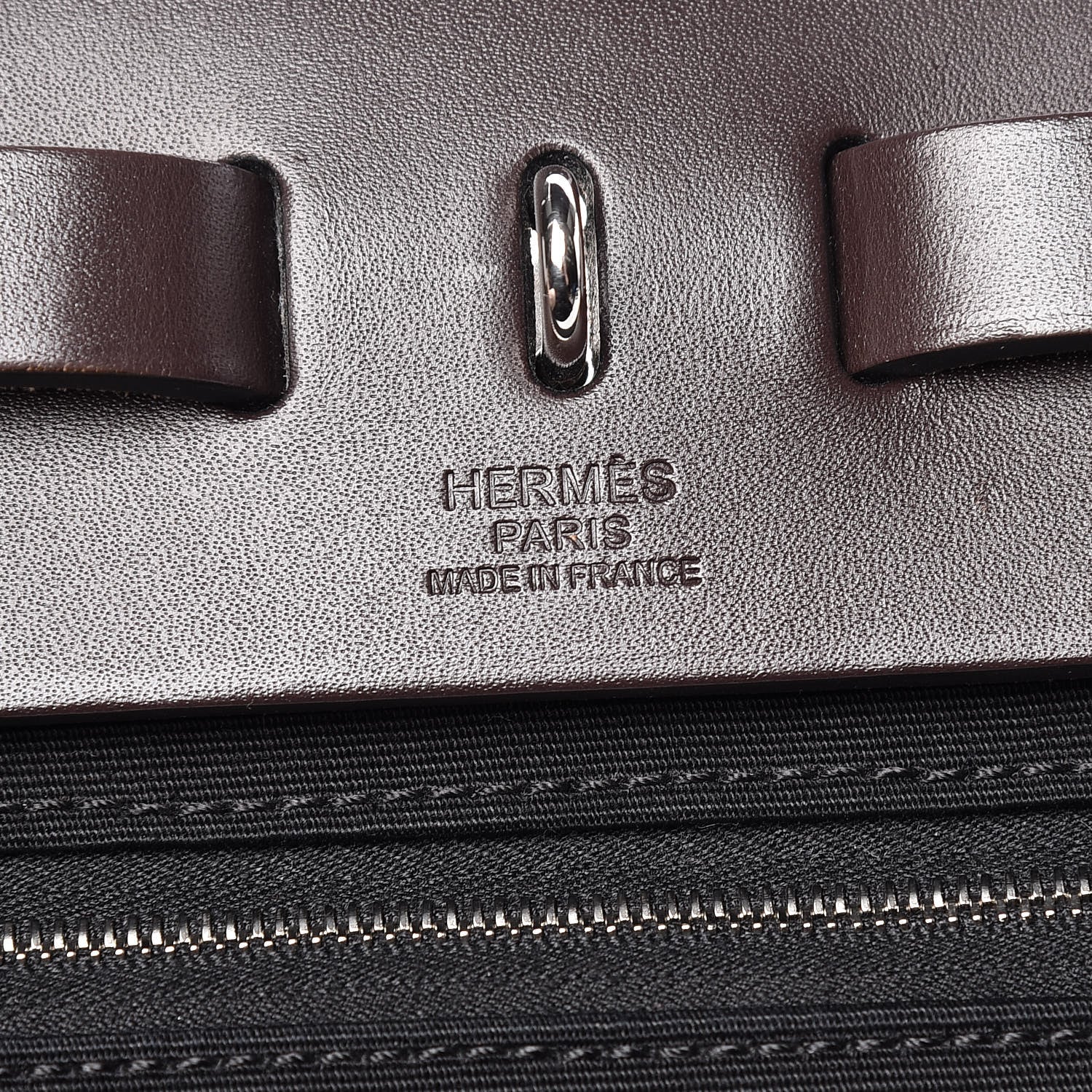 Hermes Toile Vache Hunter Herbag Zip 31 PM Black Ebene 8 of 12