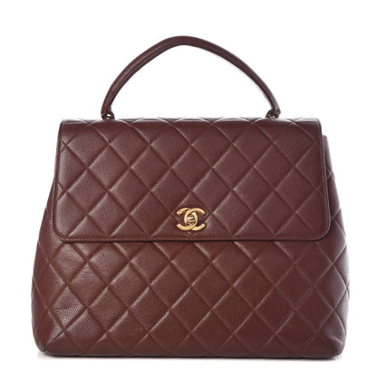 Chanel Caviar Quilted Jumbo Kelly Flap Brown 1 of 22