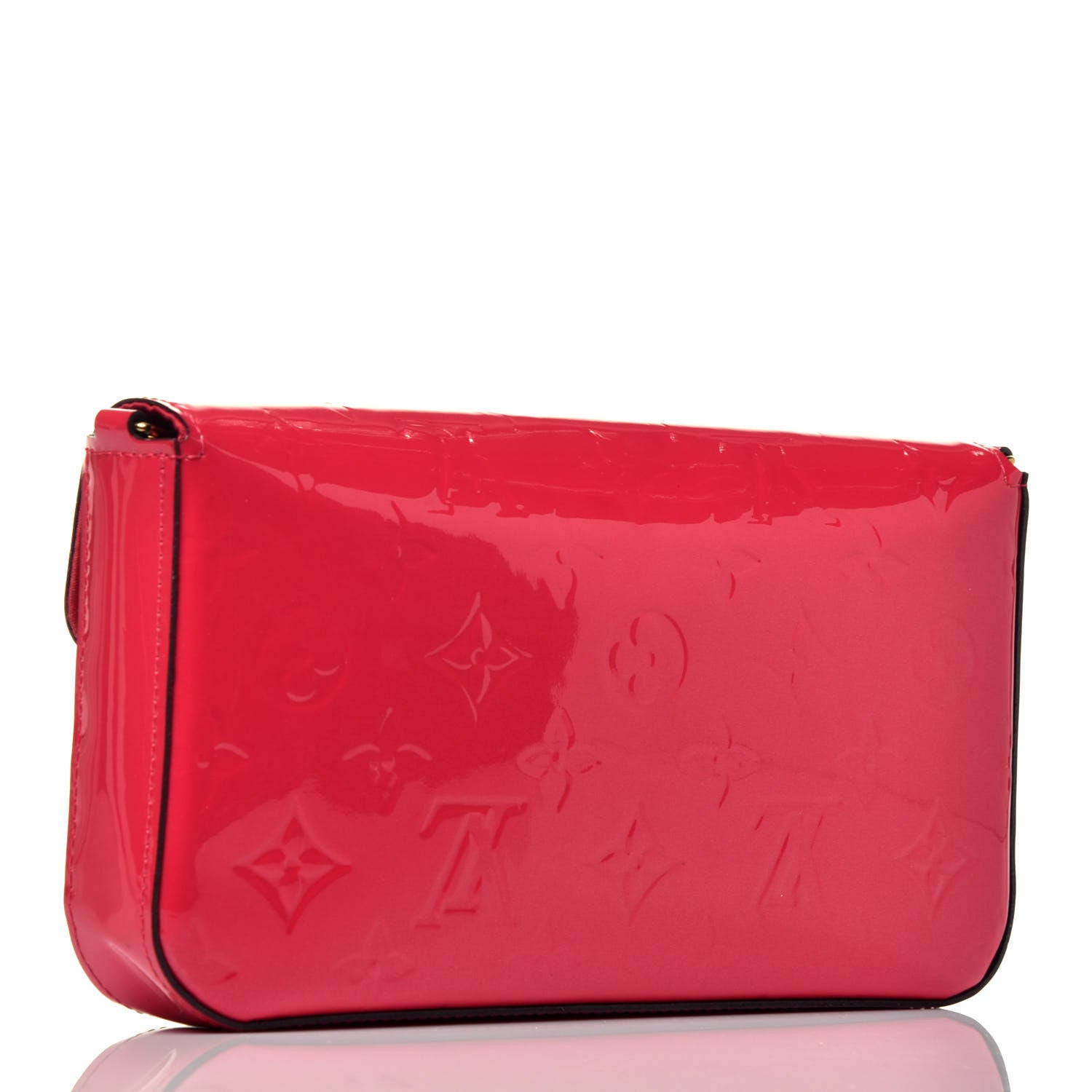 Louis Vuitton Vernis Felicie Pochette Chain Wallet Hot Pink 2 of 8