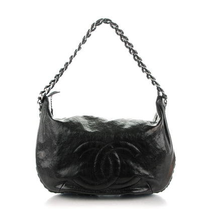 Chanel Glazed Caviar Modern Chain Hobo Black 1 of 7