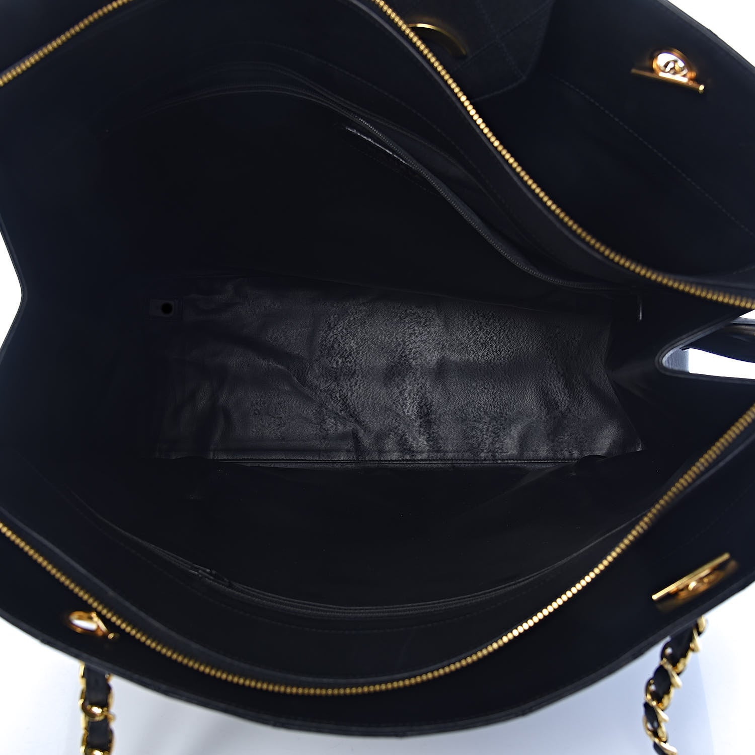 Chanel Calfskin Stitched XL Weekender Black 7 of 14