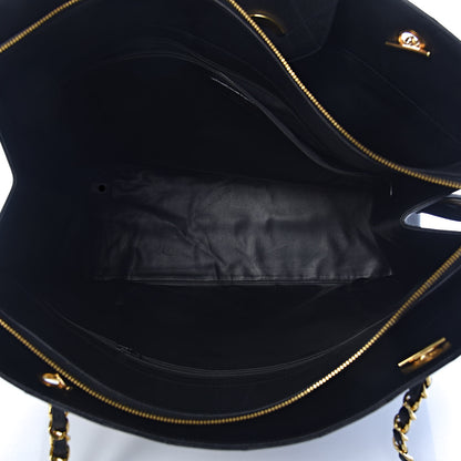 Chanel Calfskin Stitched XL Weekender Black 7 of 14
