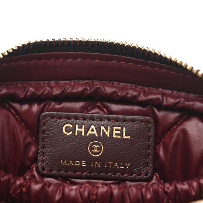 Chanel Lambskin Quilted Small Curvy Pouch Cosmetic Case Black 6 of 7