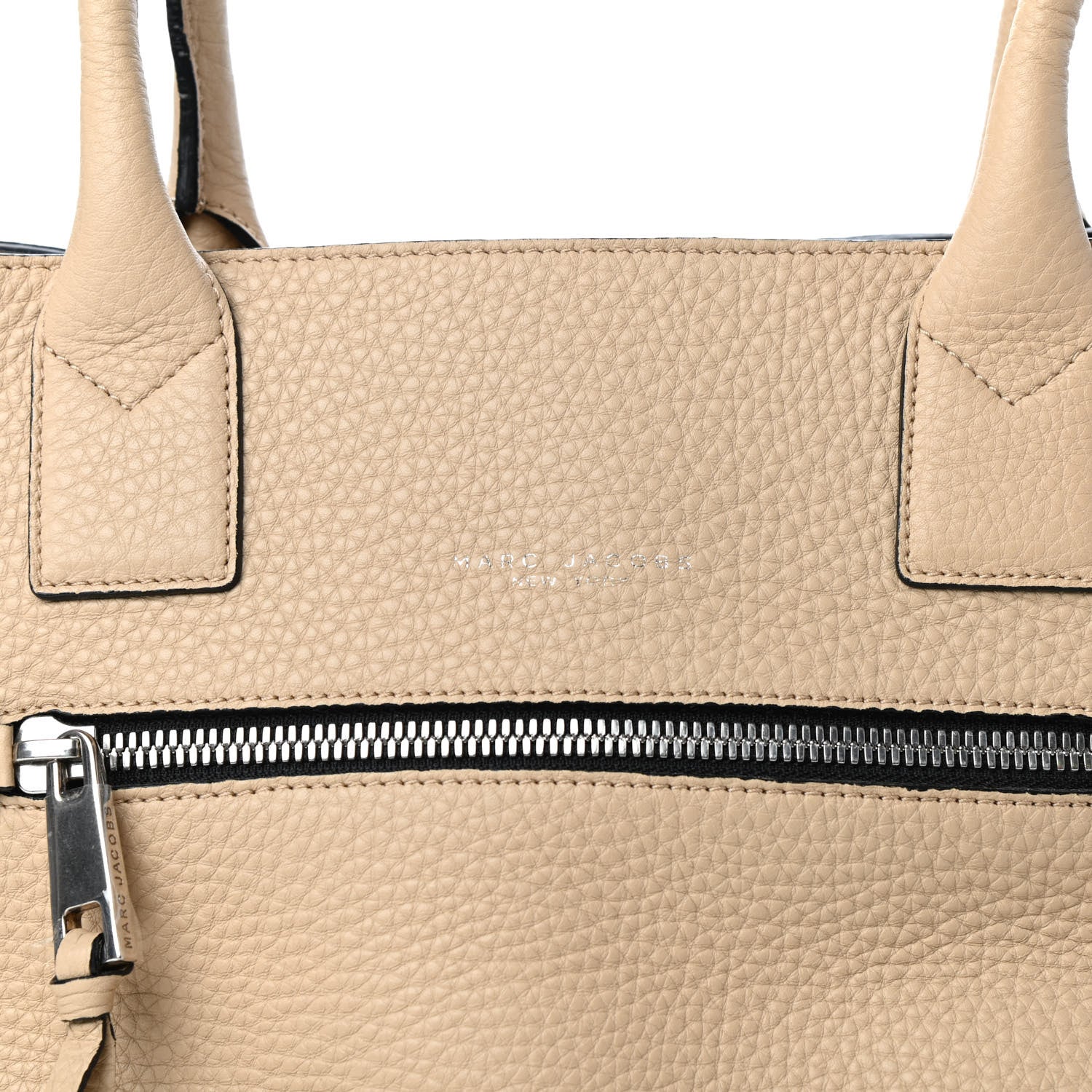 Marc Jacobs Textured Calfskin Satchel Beige 9 of 9