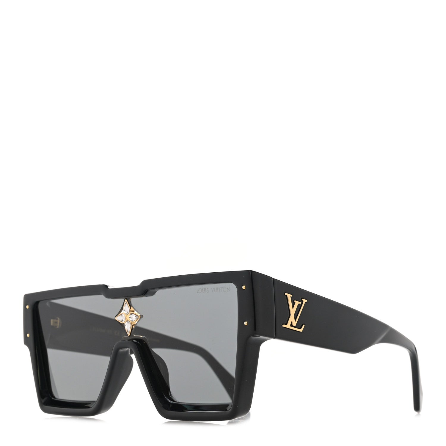 Louis Vuitton Acetate Swarovski Crystal Cyclone Sunglasses Z1578W Black 1 of 9