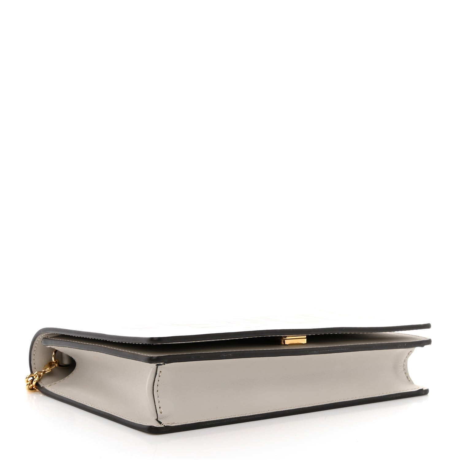 Fendi Vitello King Tamponato Logo Embossed Medium Wallet On Chain Ghianda 4 of 10