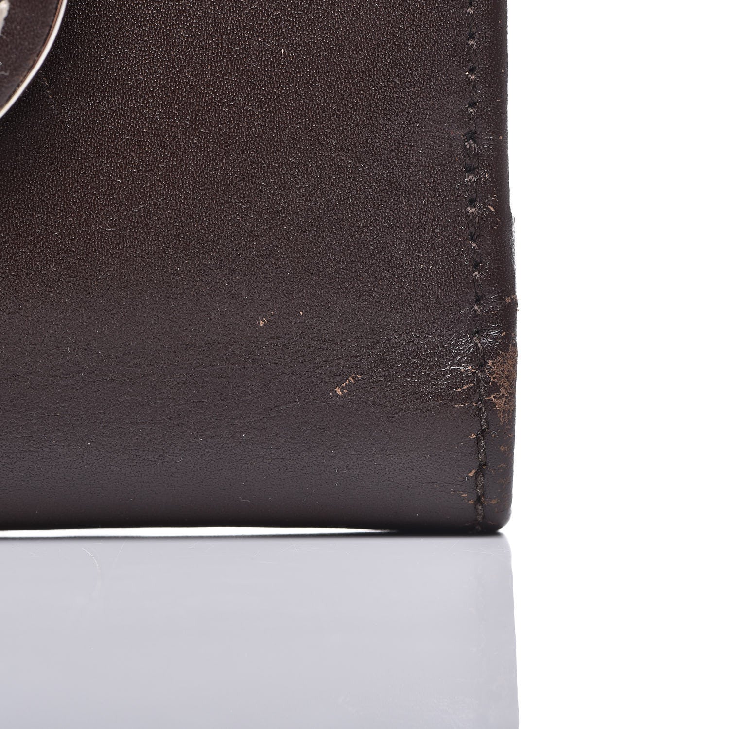 Christian Dior Calfskin Detective Compact Wallet Marron Fonce 8 of 17