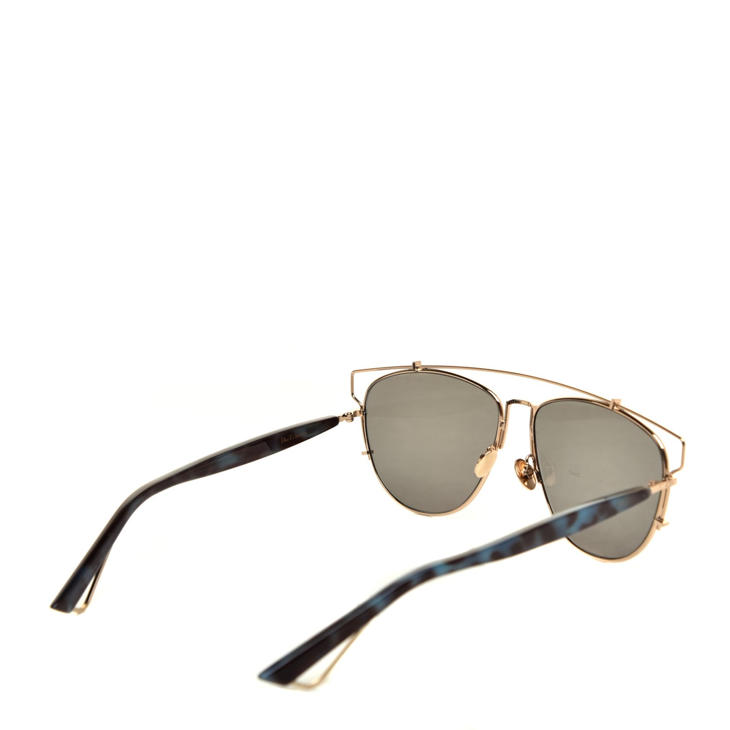 Metal Technologic Sunglasses Gold Blue