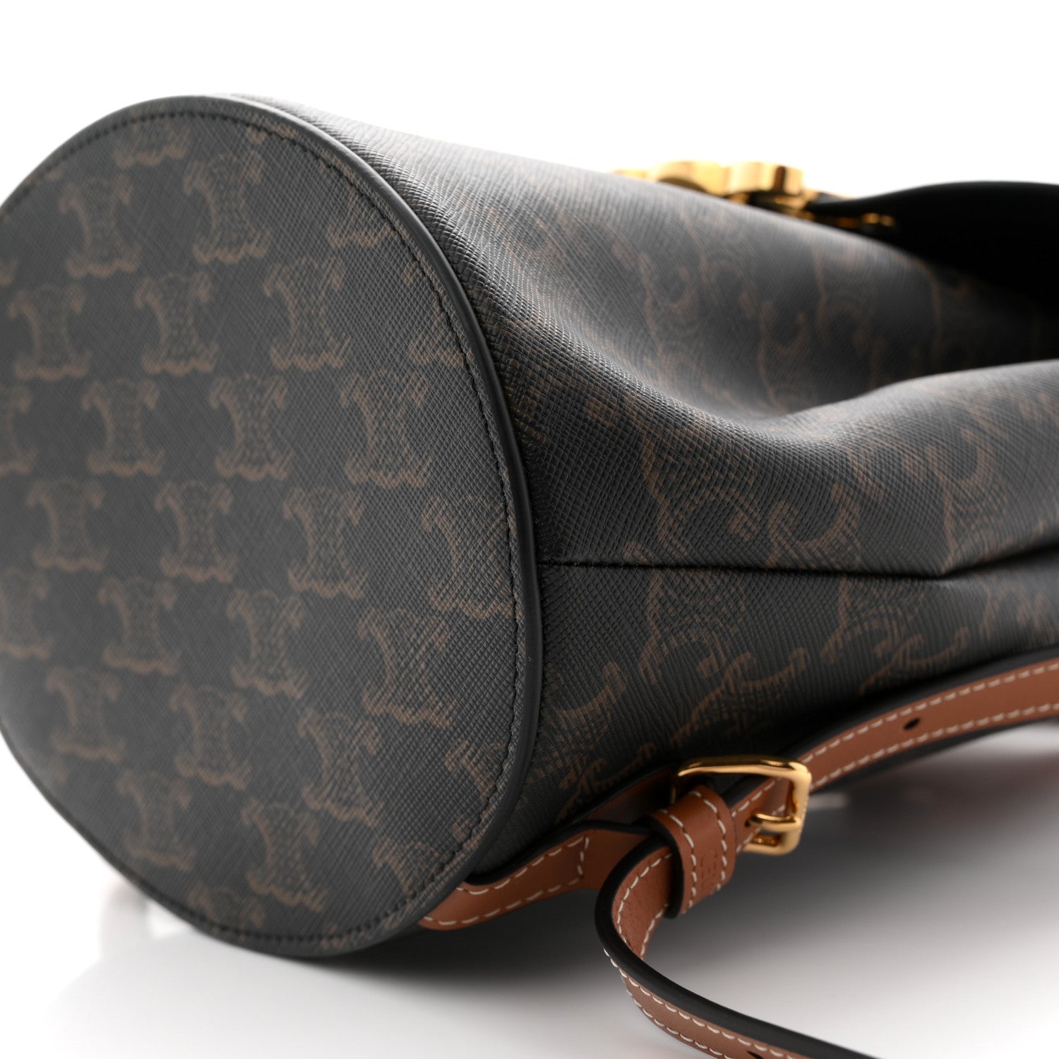 Celine Triomphe Canvas Calfskin Bonnie Backpack Tan 10 of 10