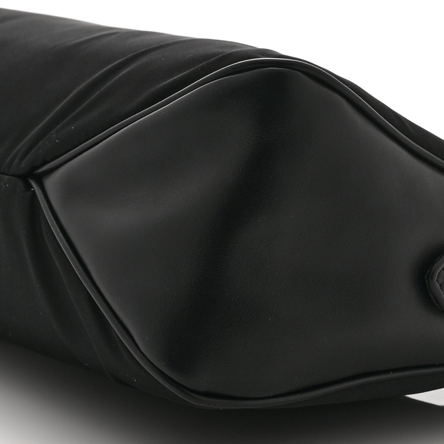 Re-Nylon Vitello Large Aimee Shoulder Bag Black